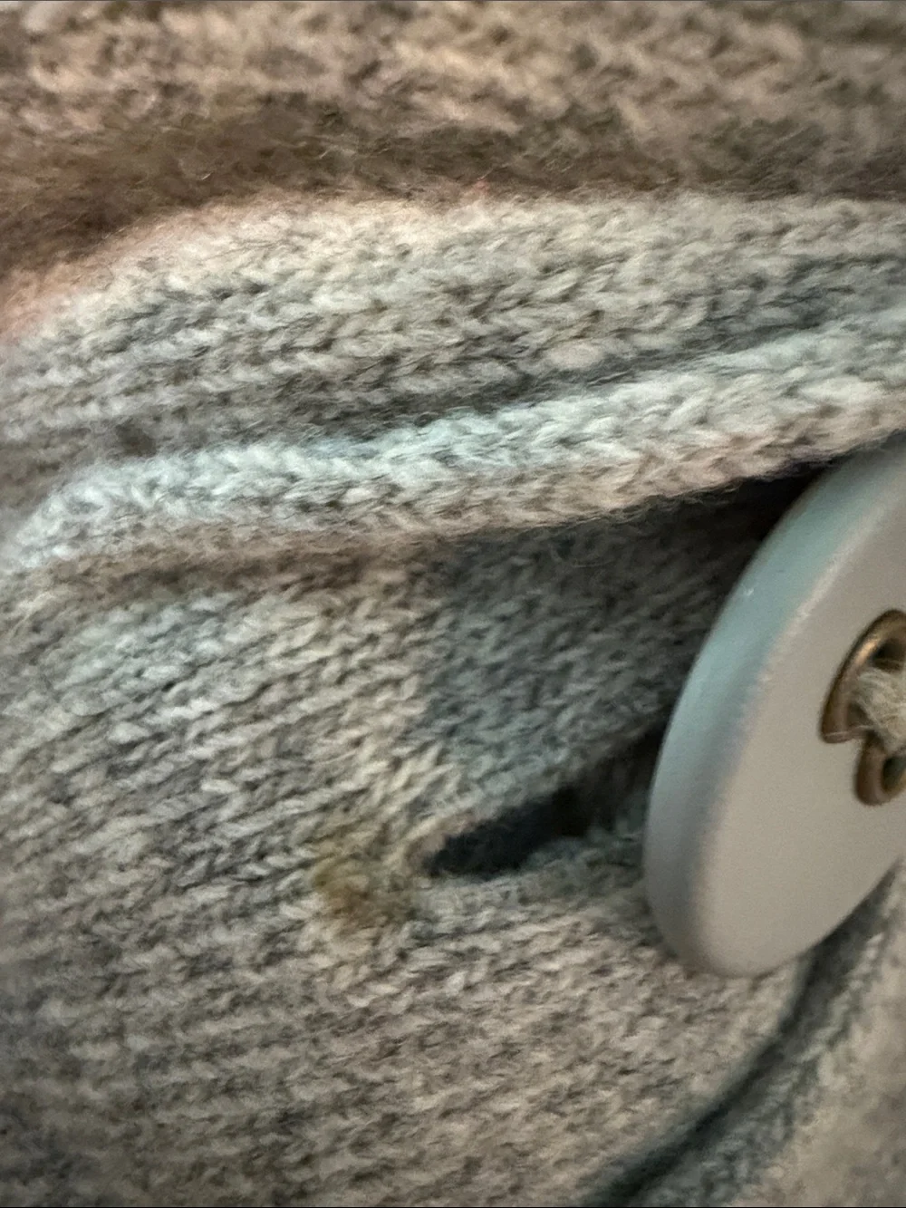 Anthropologie Archived Robin Wool Blend Unique Tie Front Gray Cardigan Size M